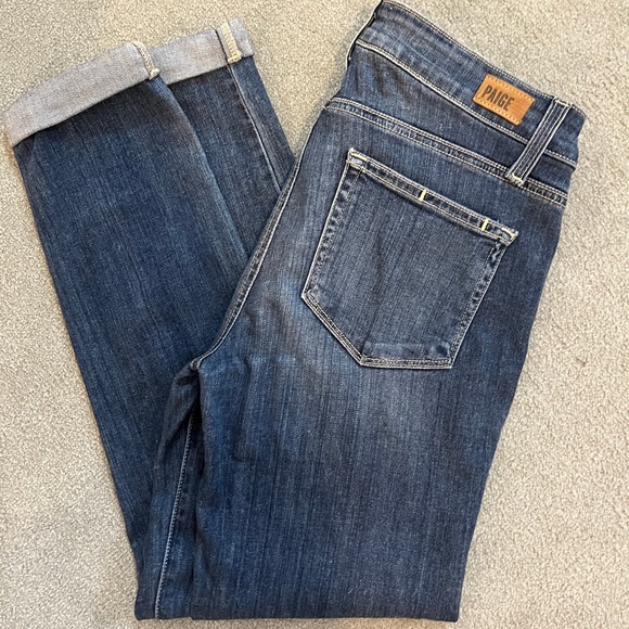 Paige Denim Skyline Crop Distressed Slim Fit - Size 27 - Picture 1 of 8